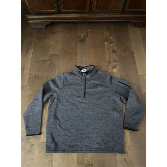 Under Armour Men's Specialist Quarter-Zip Long-Sleeve Pullover Grey 2XL NEW - Picture 1 of 5